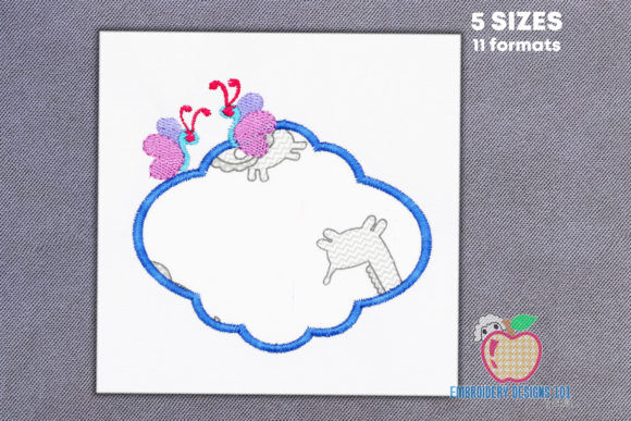 A Butterfly with the Frame Applique