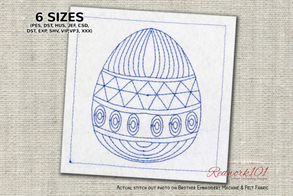 Decorated Easter Egg Lineart Design