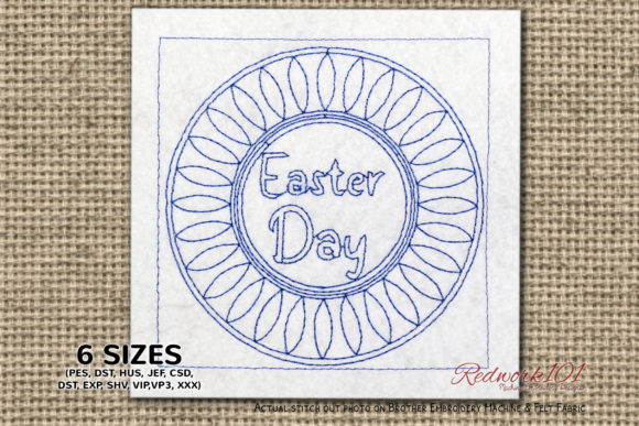 Easter Day Mandala Bluework
