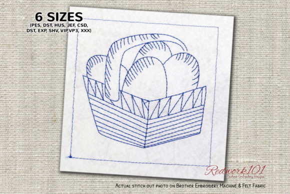 Easter Eggs Basket Bluework