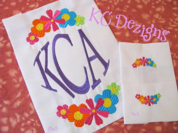 Flower Frame Monogram Design