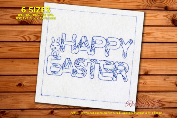 Happy Easter Message: A Thoughtful Embroidery Design for Personalized Gifts